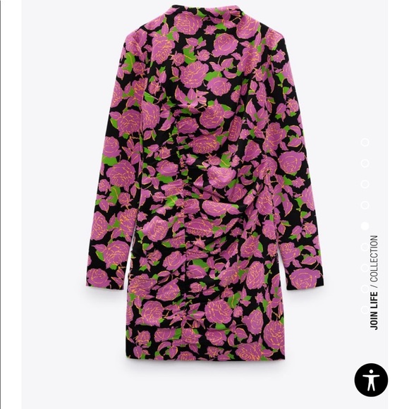 NWT - Zara Women Floral Mini Dress - Super Cute! - Picture 4 of 7